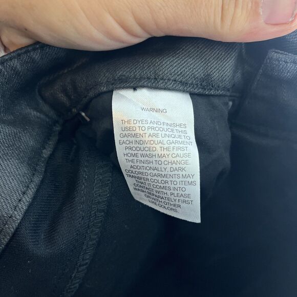 Empyre Size 0 Woman’s Tori Coated Black Jeans Loose Fit NWT - Picture 8 of 9